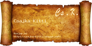 Csajka Kitti névjegykártya